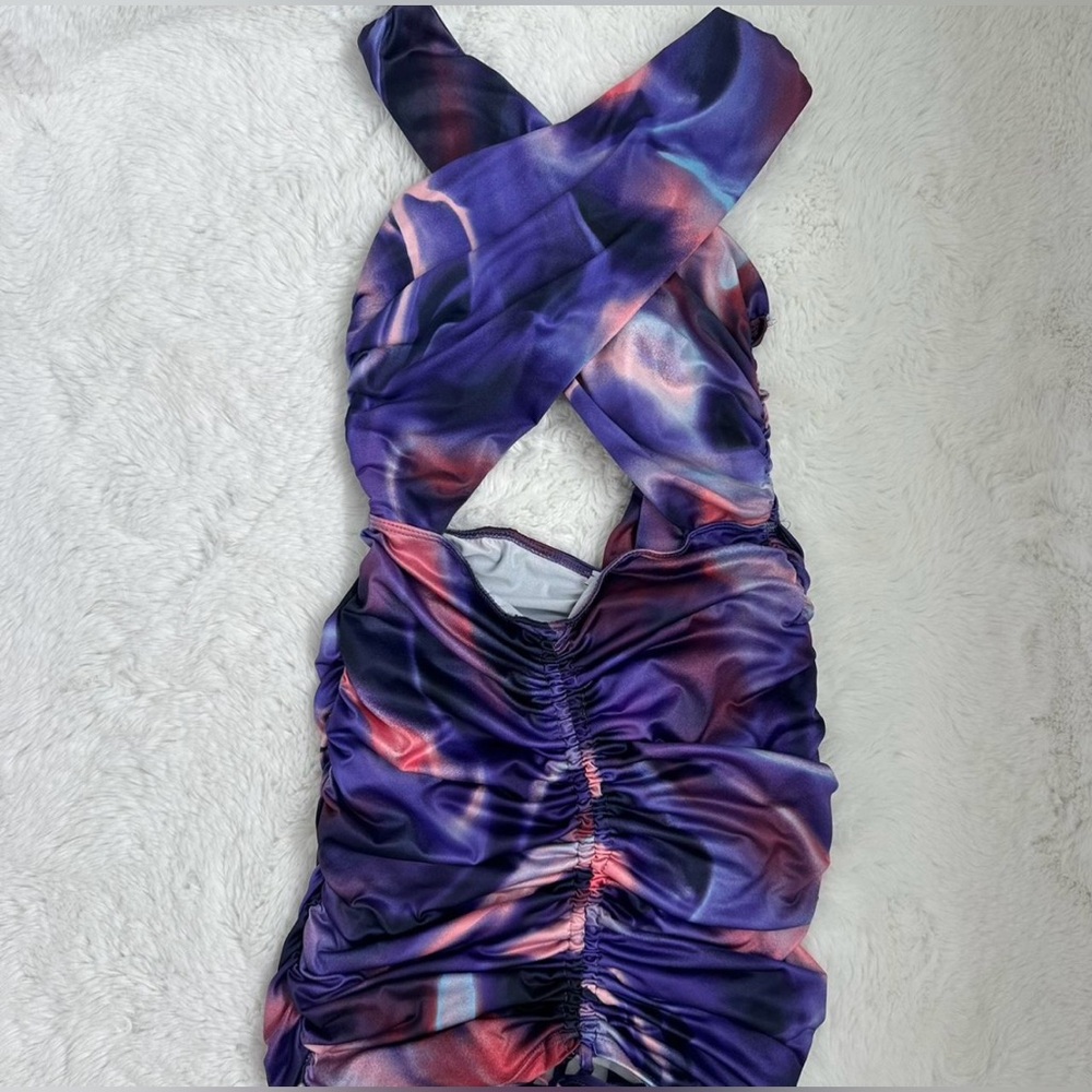 Women’s Fashion Nova Multicolor Ruched Dress